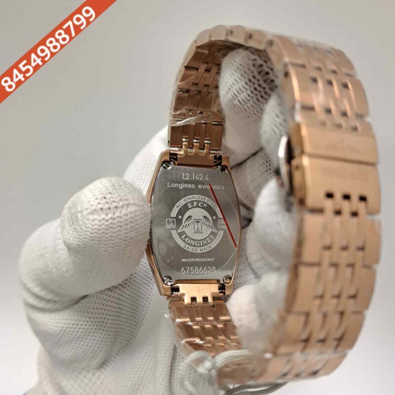 LONGINES EVIDENZA Full Rose Gold Steel White Dial Swiss Watch - Image 4