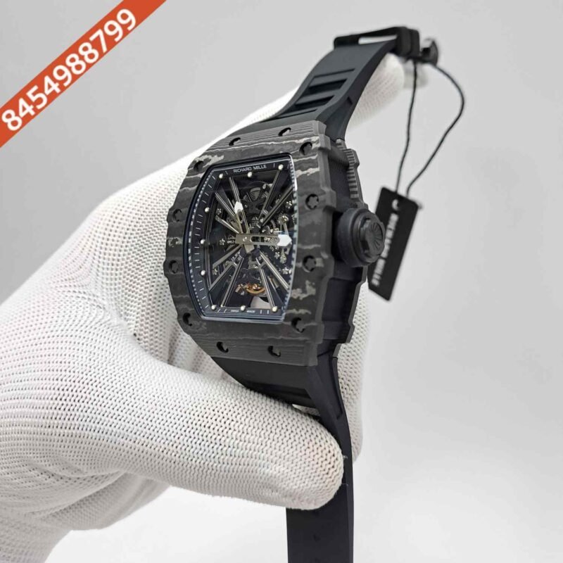 Richard Mille RM 12-01 Tourbillon Full Black Swiss ETA Automatic Watch - Image 2