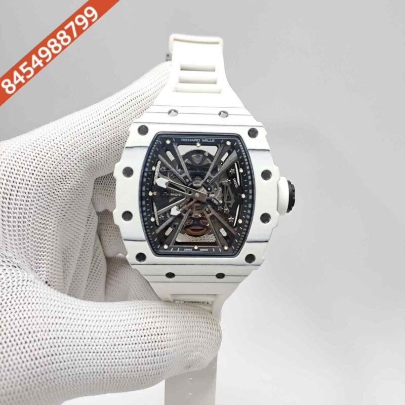 Richard Mille RM 12-01 Tourbillon Full White Swiss Automatic ETA Watch