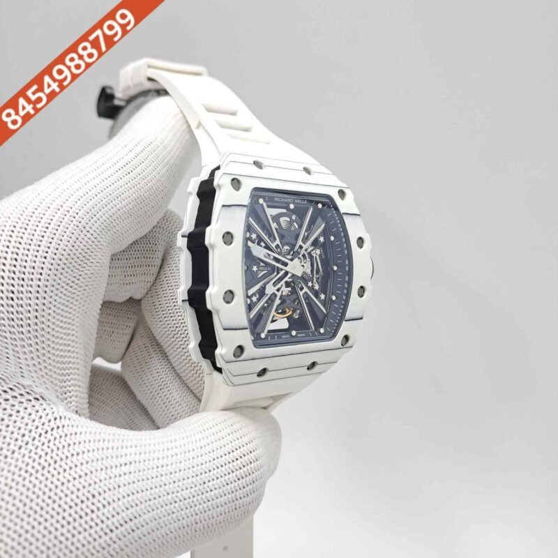 Richard Mille RM 12-01 Tourbillon Full White Swiss Automatic ETA Watch - Image 3