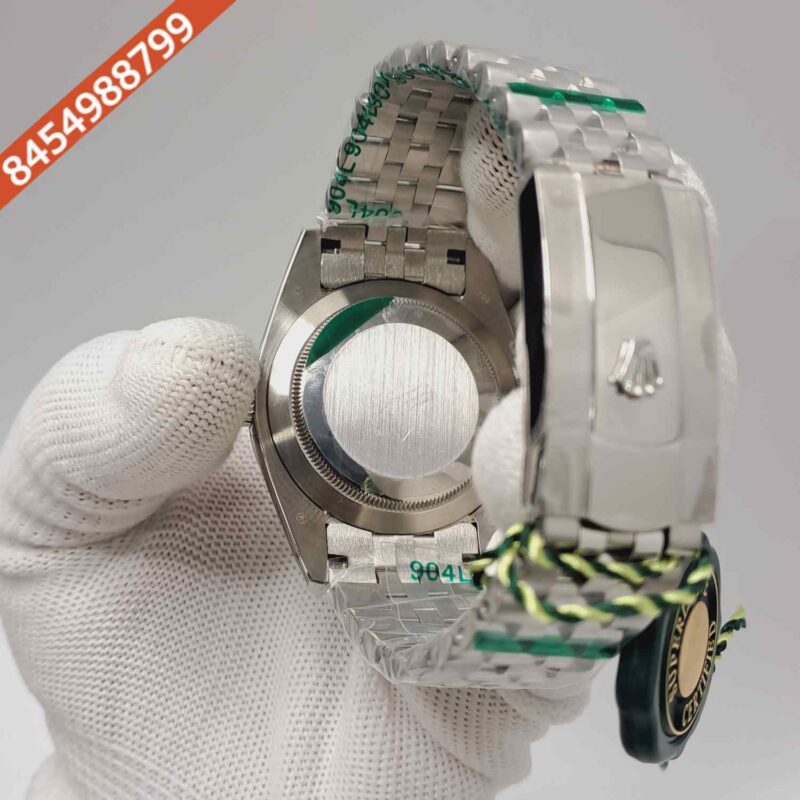 Rolex Date-just Diamond Roman Figure Steel Purple Dial Semi ETA Swiss Automatic Watch - Image 4
