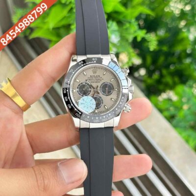 Rolex Oyster Perpetual Cosmograph Daytona Steel Grey Dial Black Rubber Strap Swiss Automatic Watch