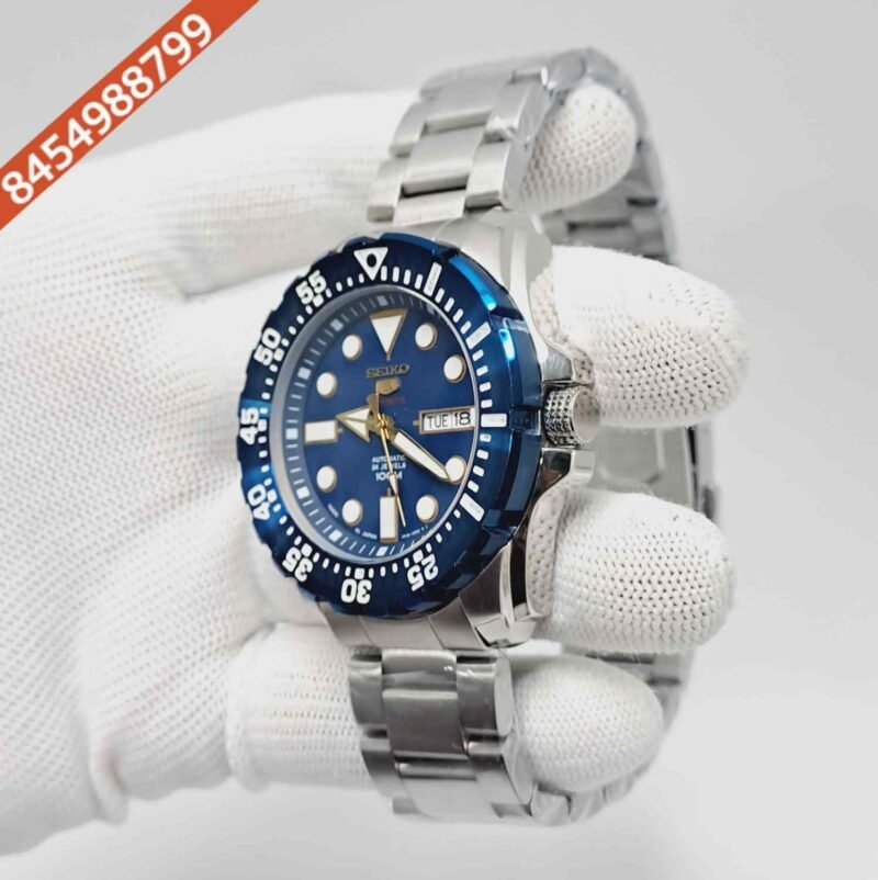 Seiko 5 Sports Steel Blue Bazel Blue Dial Swiss Automatic Watch - Image 2