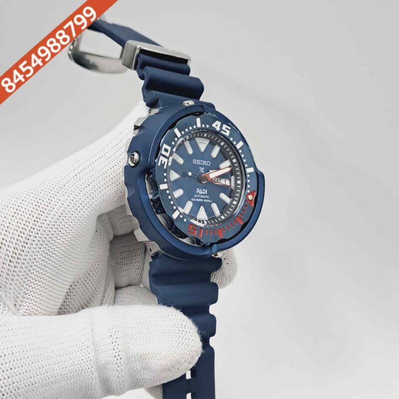 Seiko Prospex Sea Divers 200M Blue Dial Blue Rubber Strap Swiss Automatic Watch - Image 3