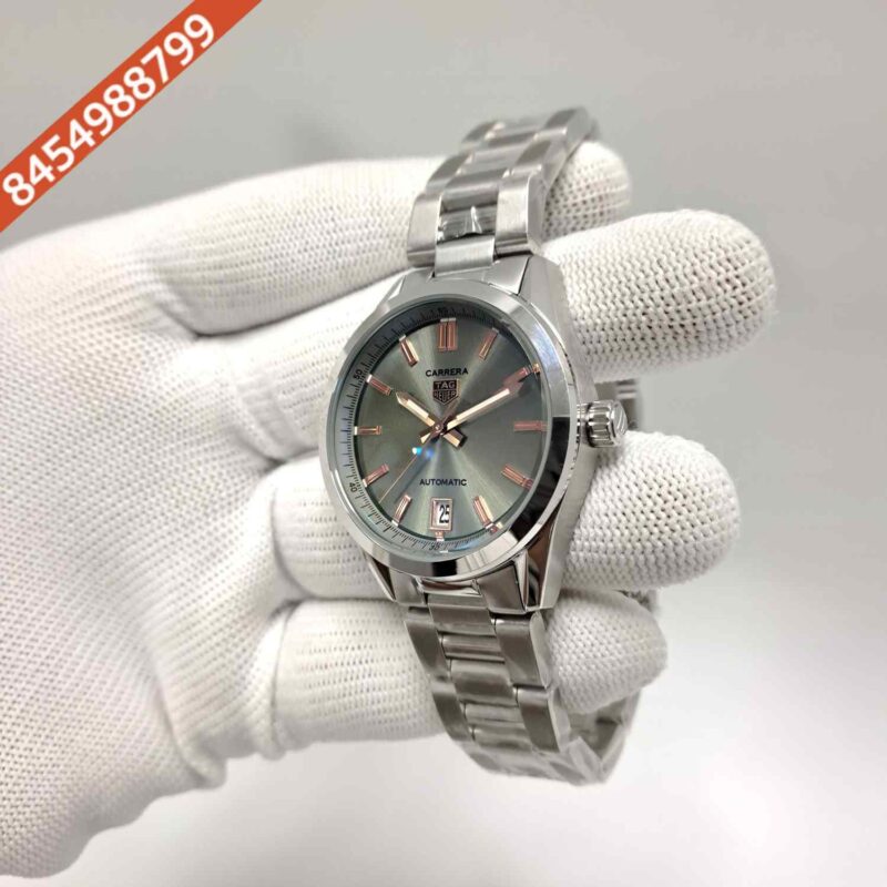 TAG Heuer Carrera Date-Steel Olive Green Dial Swiss Watch - Image 2