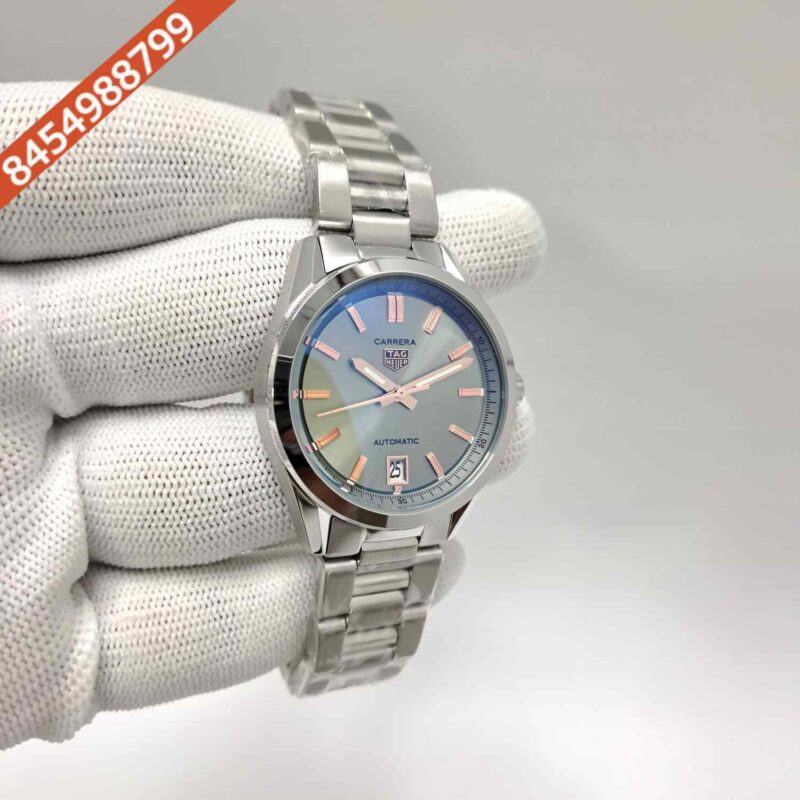 TAG Heuer Carrera Date-Steel Olive Green Dial Swiss Watch - Image 3
