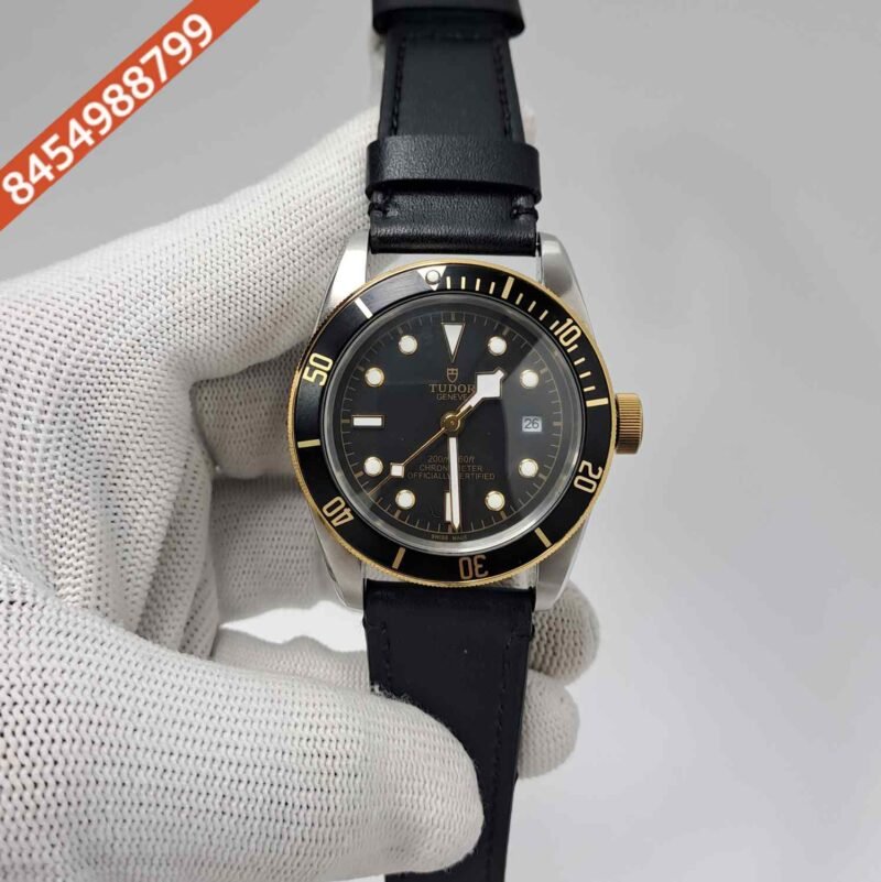 Tudor Black Bay 58 Silver Black Dial Black Leather Swiss Automatic Watch