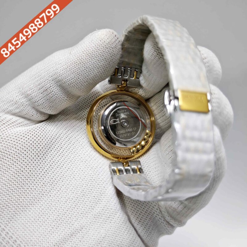 Chopard Happy Diamonds Full Golden White Dial Dual Tone Strap Swiss Quartz Watch - Image 4
