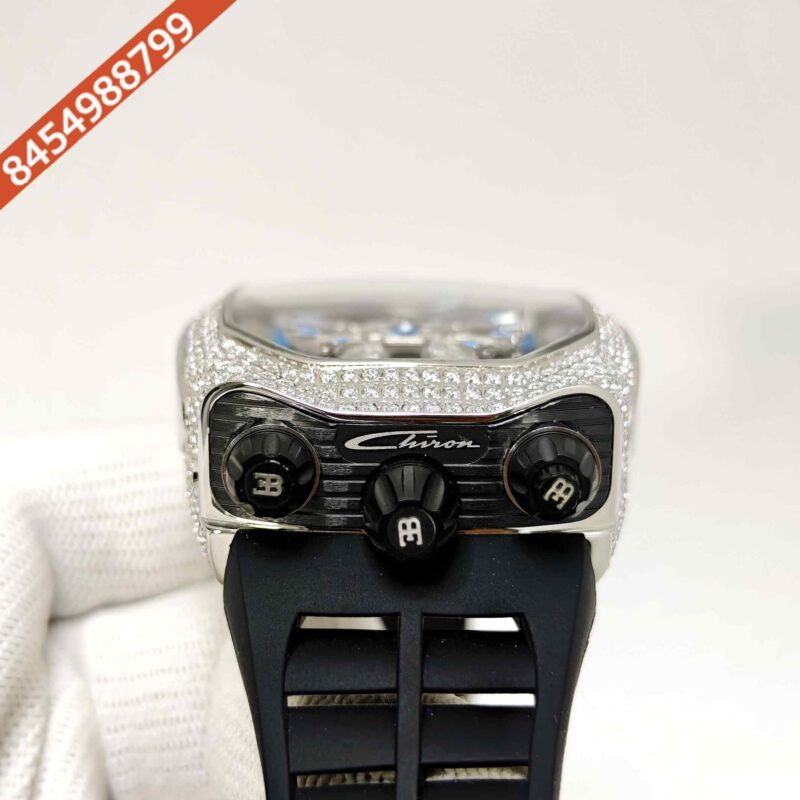 Jacob & Co. Bugatti Chiron Tourbillon Diamond Black Rubber Strap Swiss Automatic Watch - Image 4