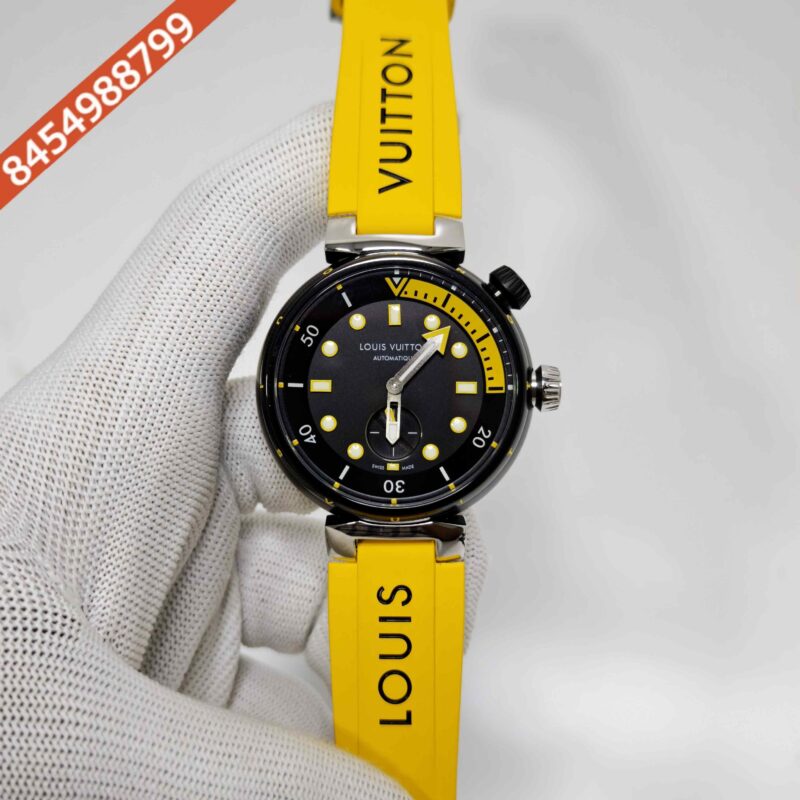 Louis Vuitton Tambour Street Diver Black & Yellow Swiss Automatic Watch