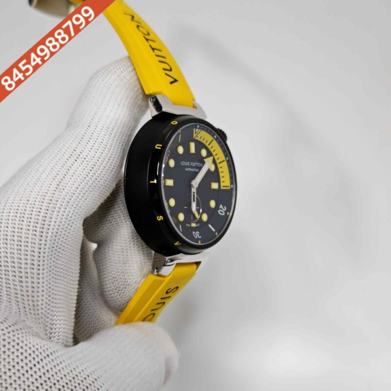 Louis Vuitton Tambour Street Diver Black & Yellow Swiss Automatic Watch - Image 3