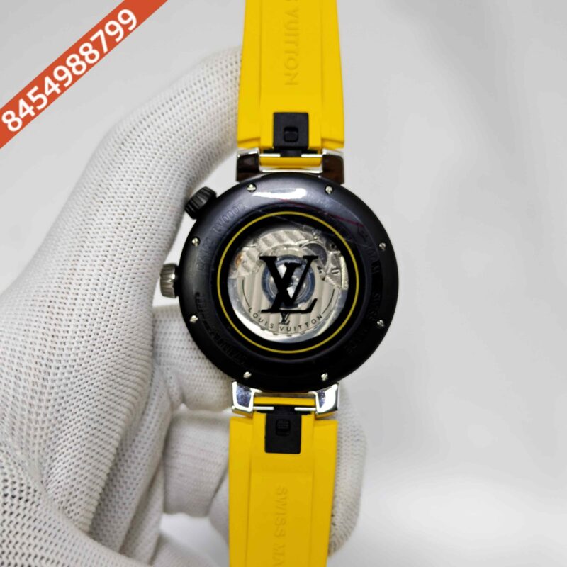 Louis Vuitton Tambour Street Diver Black & Yellow Swiss Automatic Watch - Image 4