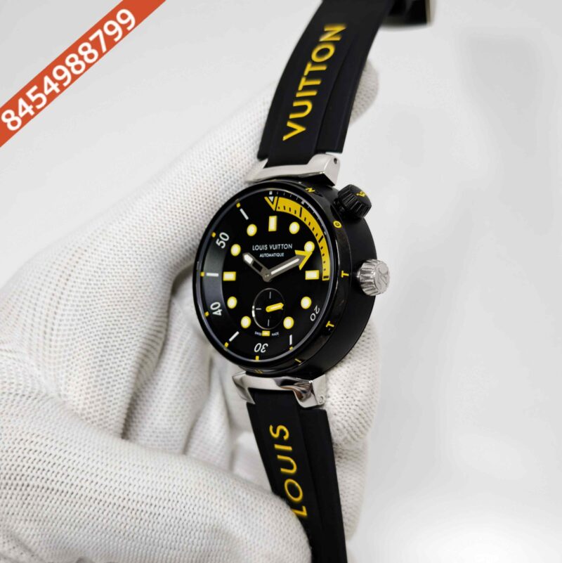 Louis Vuitton Tambour Street Diver Full Black Swiss Automatic Watch - Image 2