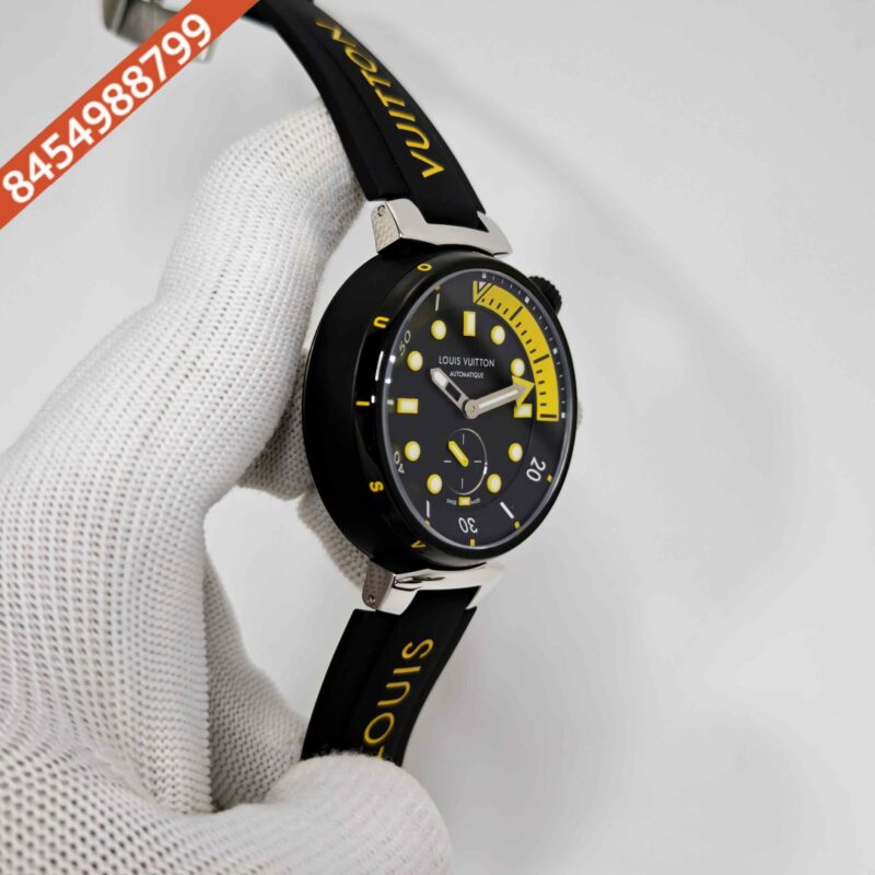 Louis Vuitton Tambour Street Diver Full Black Swiss Automatic Watch - Image 3
