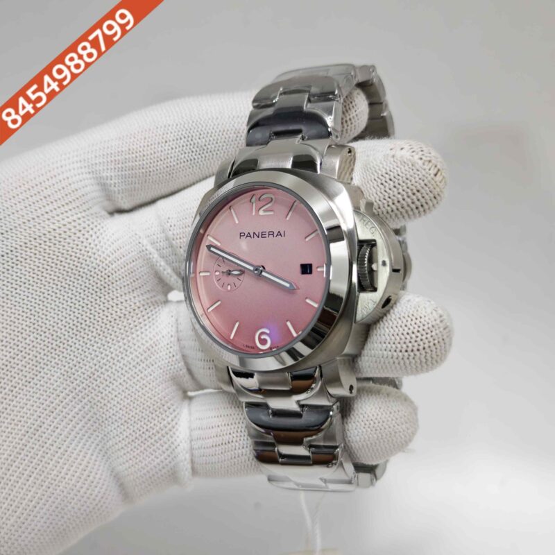 Luminor Panerai Marina Officine PAM01314 Steel Pink Dial Stainless Steel Strap Swiss Automatic Watch - Image 2