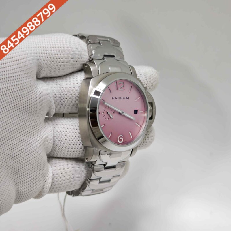 Luminor Panerai Marina Officine PAM01314 Steel Pink Dial Stainless Steel Strap Swiss Automatic Watch - Image 3