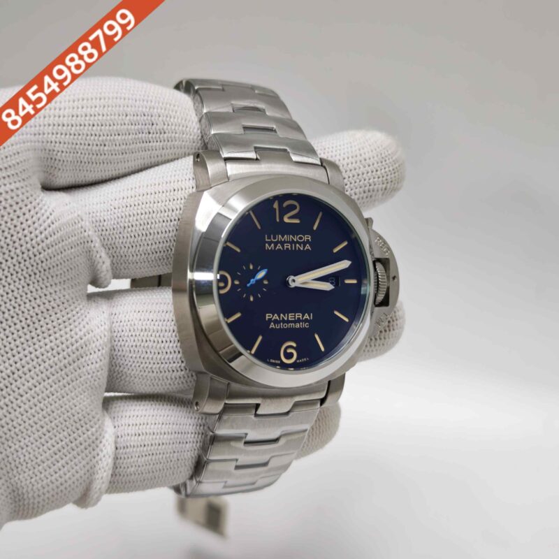 Panerai Luminor Marina Black Dial Steel Strap Swiss Automatic Watch - Image 3