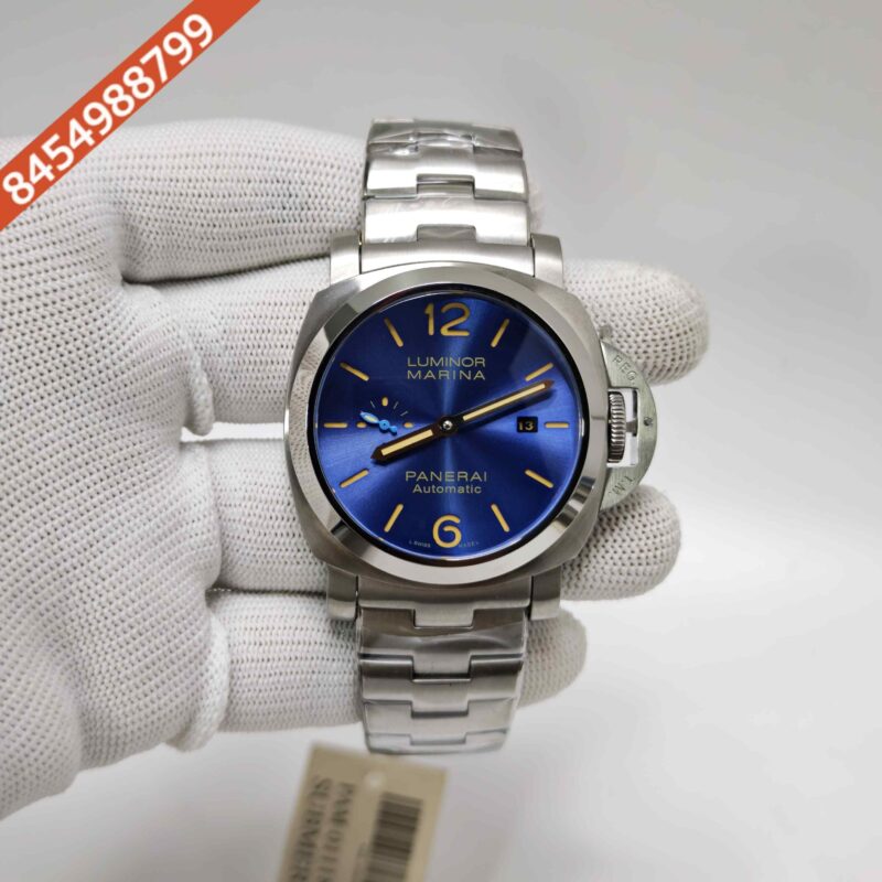 Panerai Luminor Marina Neavy Blue Dial Steel Strap Swiss Automatic Watch