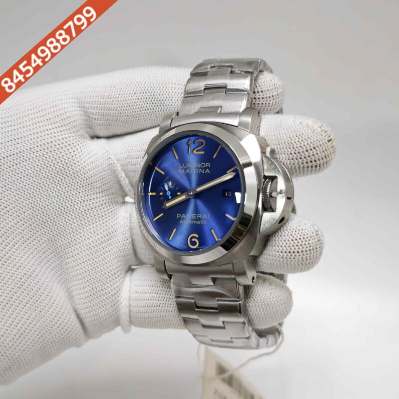 Panerai Luminor Marina Neavy Blue Dial Steel Strap Swiss Automatic Watch - Image 2