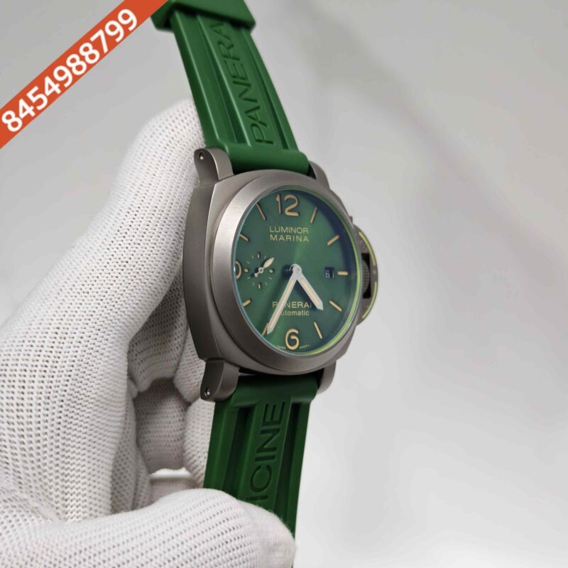 Panerai Luminor Marina Green Dial Green Strap Swiss Automatic Watch - Image 3