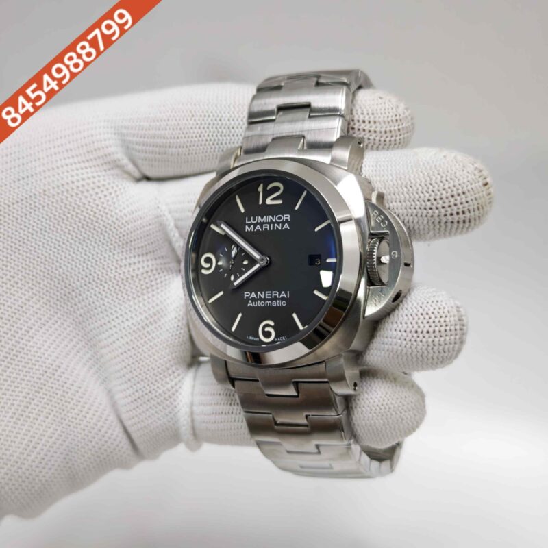 Panerai Luminor Marina Grey Dial Steel Strap Swiss Automatic Watch - Image 2
