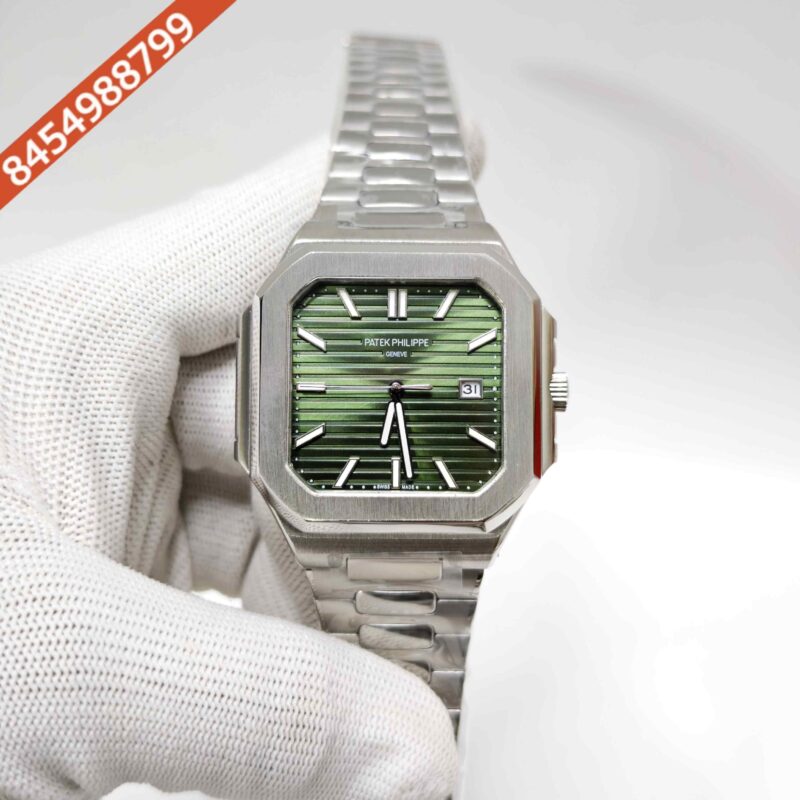 Patek Philippe Cubitus Green Dial Stainless Steel Strap Swiss Automatic Watch