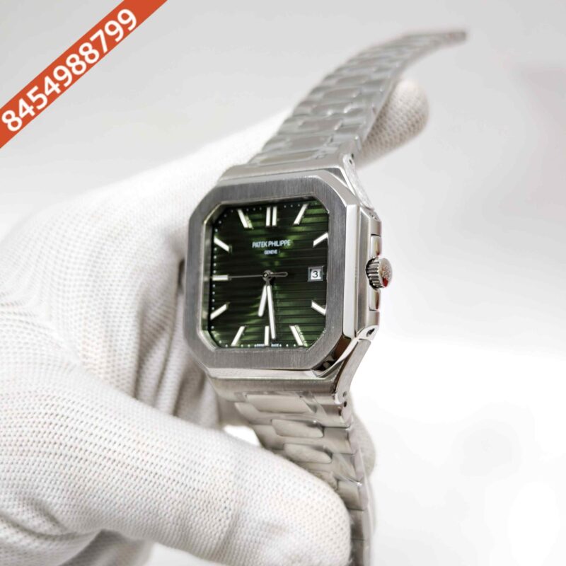 Patek Philippe Cubitus Green Dial Stainless Steel Strap Swiss Automatic Watch - Image 2