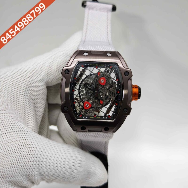 Richard Mille RM 27-04 Rafael Nadal TitaCarb Black Case Blue Strap Swiss Automatic Watch