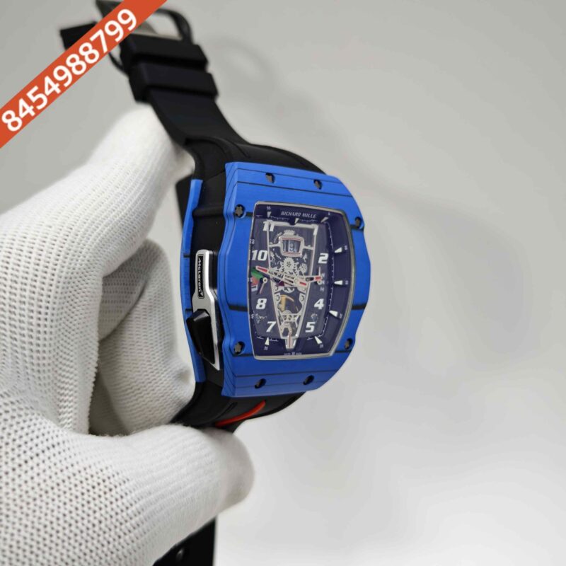 Richard Mille McLaren Speedtail Silver Case Skeleton Dial Silicone Strap Swiss Automatic Watch - Image 3