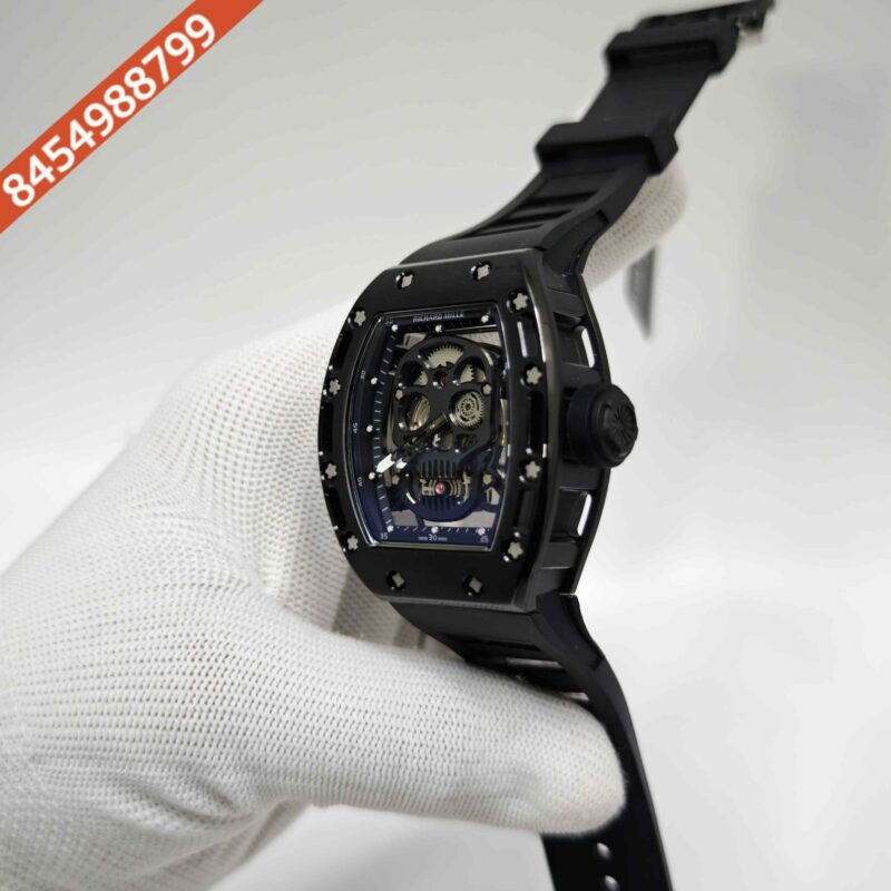 Richard Mille RM 052-01 Black Ceramic Skull Dial Black Strap Swiss Automatic Watch - Image 2