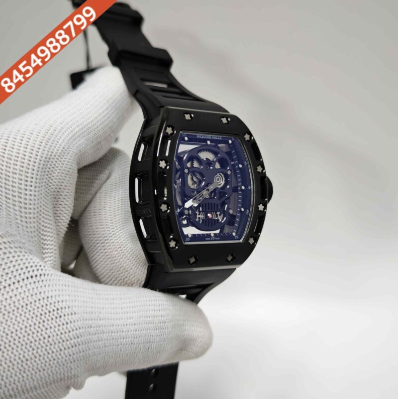 Richard Mille RM 052-01 Black Ceramic Skull Dial Black Strap Swiss Automatic Watch - Image 3