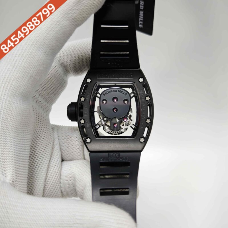 Richard Mille RM 052-01 Black Ceramic Skull Dial Black Strap Swiss Automatic Watch - Image 4