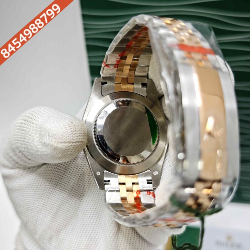 Rolex Date-just Rose Gold Dial Dual Tone Semi ETA Swiss Automatic Watch - Image 4