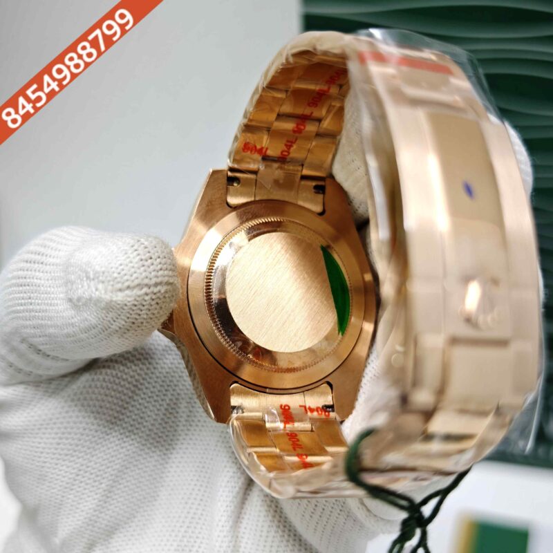 Rolex GMT-Master II Full Rose Gold Rootbeer Semi ETA Swiss Automatic Watch - Image 4