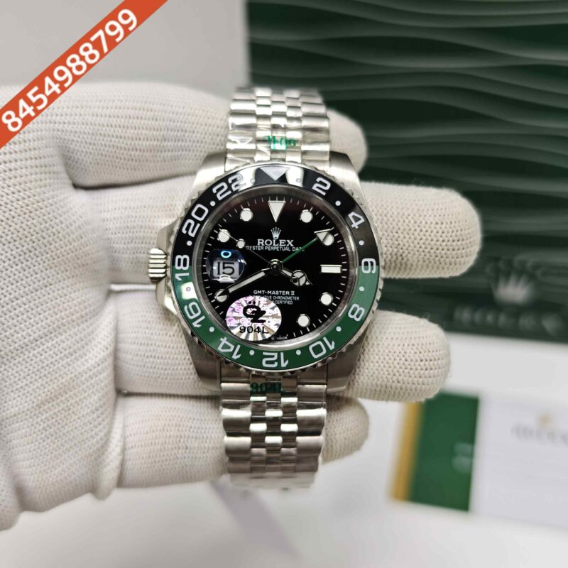 Rolex GMT-Master II “Sprite” Jubilee Bracelet Steel Black Dial Semi ETA Swiss Automatic Watch