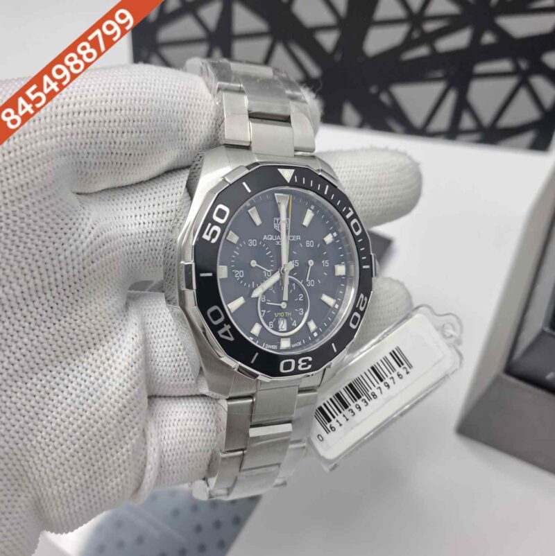 TAG Heuer Aquaracer 300M Chronograph CAY111B Steel Black Dial Store Quality Swiss Quartz Watch - Image 3