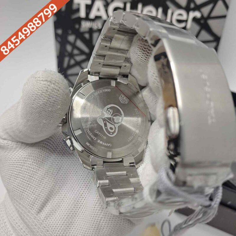 TAG Heuer Aquaracer 300M Chronograph CAY111B Steel Drak Blue Dial Store Quality Swiss Quartz Watch - Image 4