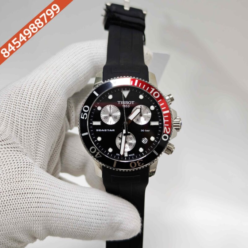 Tissot T-Race Chronograph Black Dial Black Strap Swiss Watch