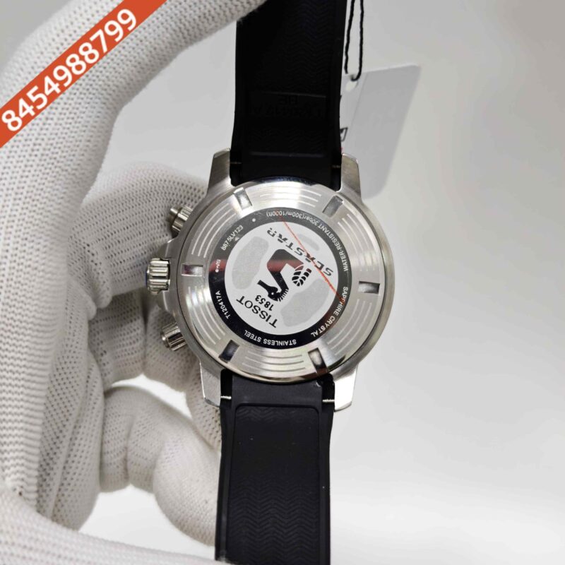 Tissot T-Race Chronograph Black Dial Black Strap Swiss Watch - Image 4