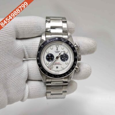 Tudor Black Bay Chrono Panda M7936 White Dial Steel Strap Swiss Automatic Watch