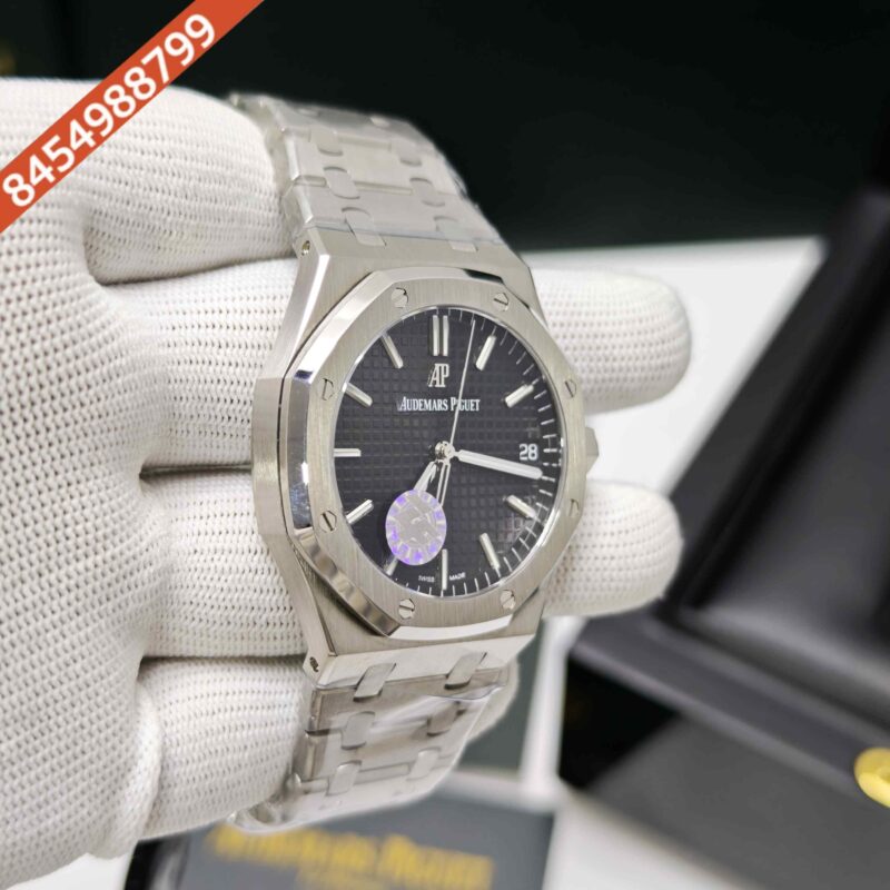Audemars Piguet Royal Oak Selfwinding Stainless Steel Black Dial Swiss ETA Automatic Watch - Image 3