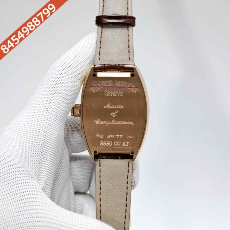 Franck Muller Casablanka Vegas Brown Dial Brown Leather Strap Swiss Automatic Watch - Image 4