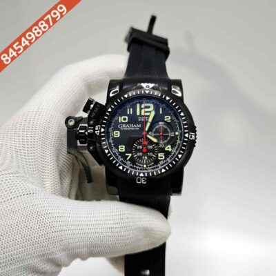 Graham Chronofighter Black Edition Rubber strap Swiss Watch
