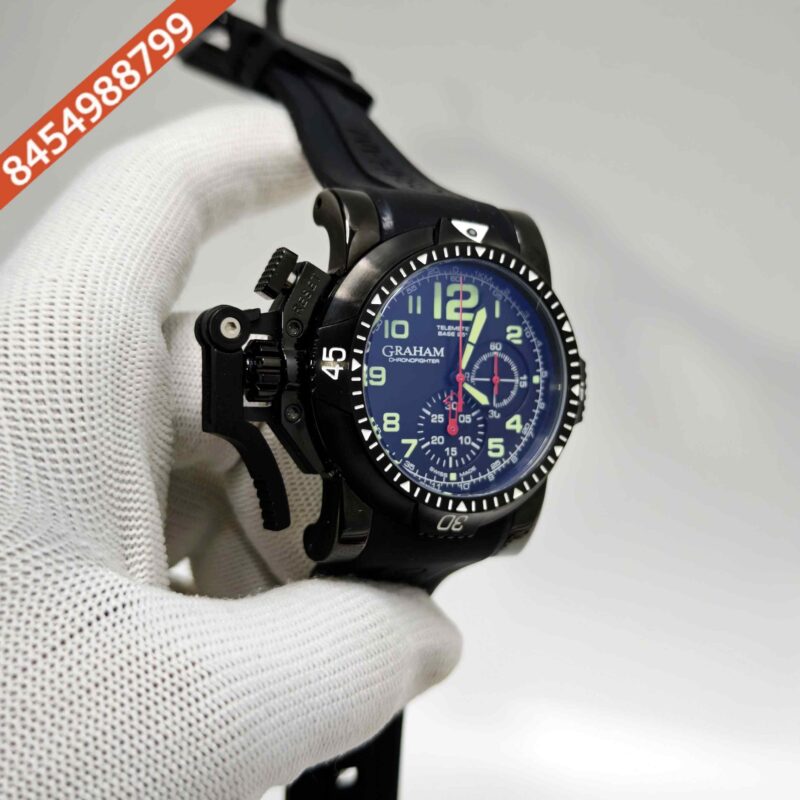 Graham Chronofighter Black Edition Rubber strap Swiss Watch - Image 3