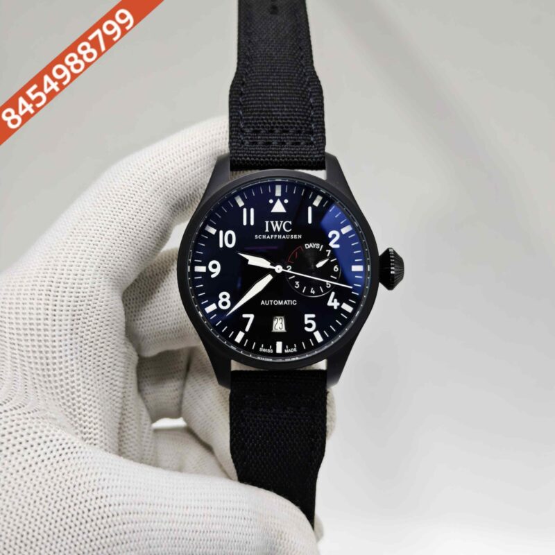 IWC Schaffhausen Big Pilot Top Gun Black Dial Black Nylon Strap Swiss Automatic Watch