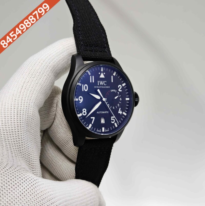 IWC Schaffhausen Big Pilot Top Gun Black Dial Black Nylon Strap Swiss Automatic Watch - Image 3