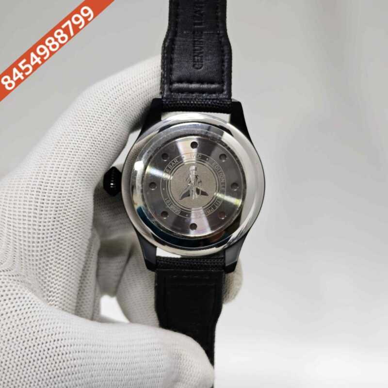 IWC Schaffhausen Big Pilot Top Gun Black Dial Black Nylon Strap Swiss Automatic Watch - Image 4