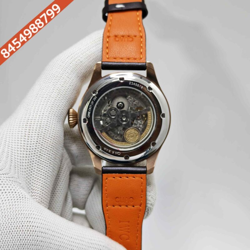 IWC Schaffhausen Big Pilot Top Gun Rose Gold White Dial Swiss Automatic Watch - Image 4