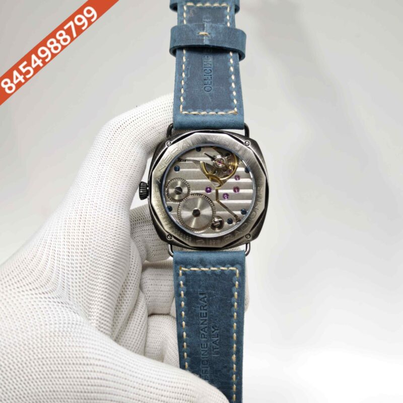 Luminor Panerai Radiomir Steel Blue Dial Blue Leather strap Swiss Automatic Watch - Image 4