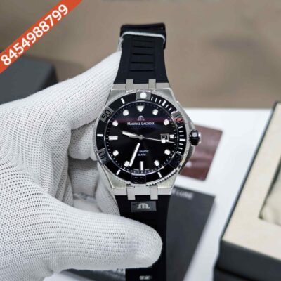 Maurice Lacroix Aikon Venturer Steel Black Dial Rubber Strap Swiss Automatic Watch